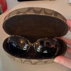 Coach Tortoise Sunglasses with Brown Lenses